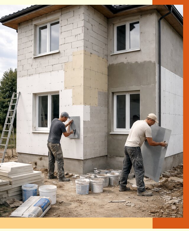 Утепление дома из газобетона в Дзержинском от 4298 руб./м² — заказать у ТепломастерДзж